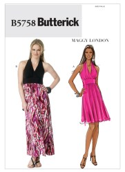 5758 EZ SLVLSS PULLOVR MIDRIFF DRESS LENGTHS KNIT PATTERN 14-22